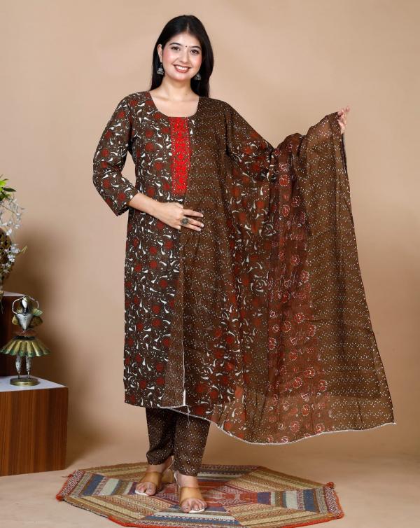 Ruhani 41 Embroidery Regular Wear Kurti Pant With Dupatta